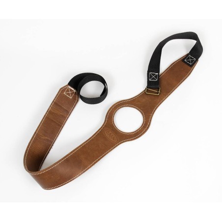 Leather gas tank strap for Royal Enfield