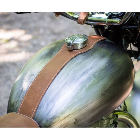 Cinghia da serbatoio in cuoio per Royal Enfield