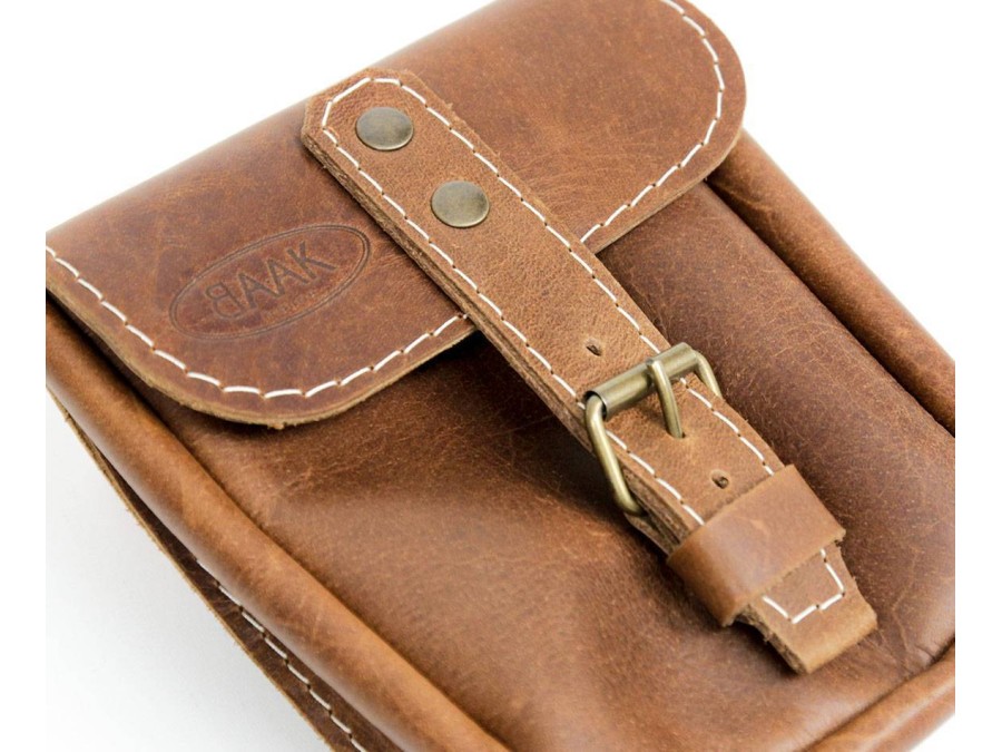 Seitentasche aus vollnarbigem Leder Mini, universal