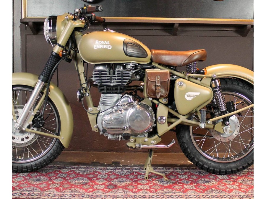 Sella in cuoio pieno fiore per Royal Enfield Classic 500