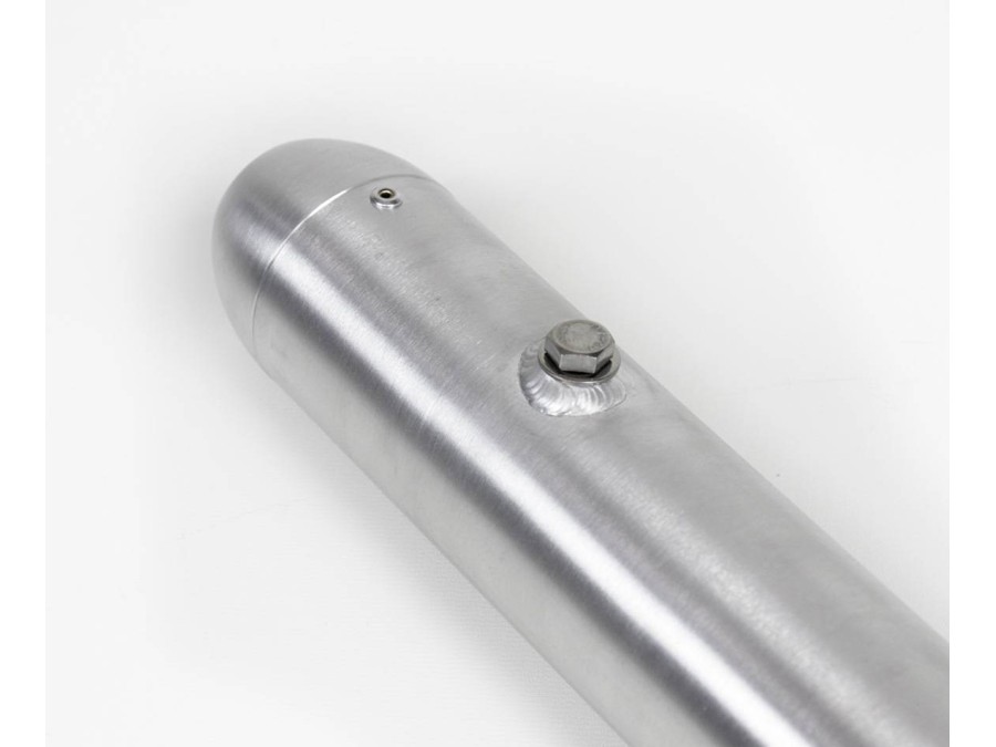 Universal motorcycle silencer in aluminum, flute-style