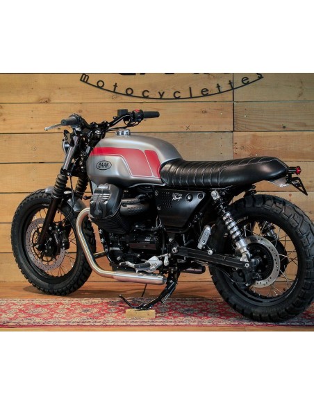 Universal motorcycle silencer in aluminum, flute-style