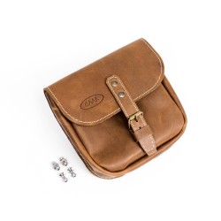 Universelle mittelgroße Seitentasche aus Leder