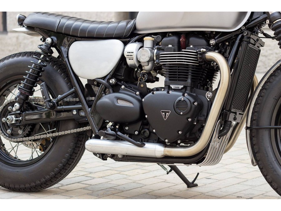 Triumph(2016-…)용 엔진 가드 Sabot Moteur — 스타일리시하게 오토바이를 보호합니다