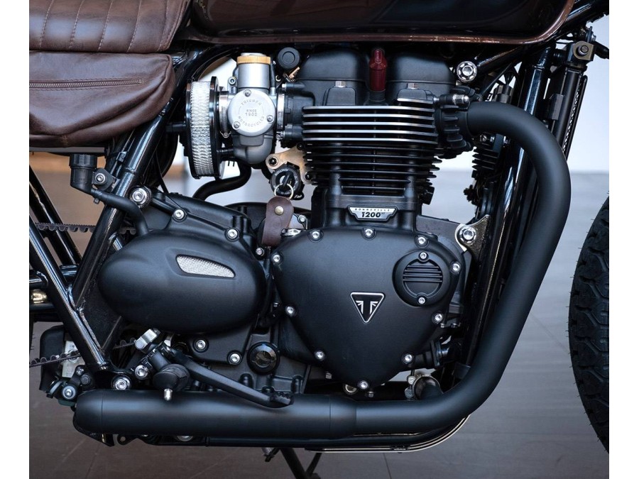 Short Full Black exhaust Triumph (2016-...)
