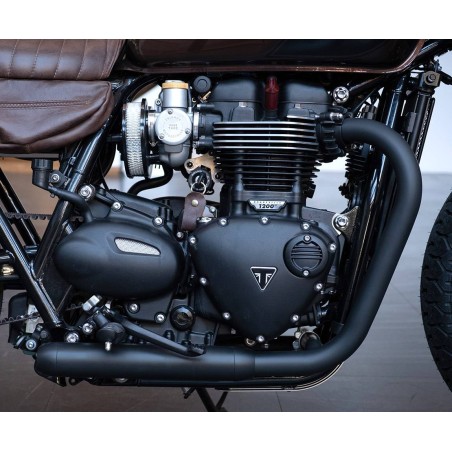 Ligne d'échappement courte Full Black pour Triumph (2016-...)
