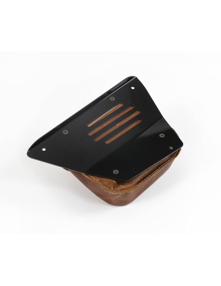 Seitendeckel mit Ledertasche aus vollnarbigem Leder für Royal Enfield 650 Interceptor / Continental GT