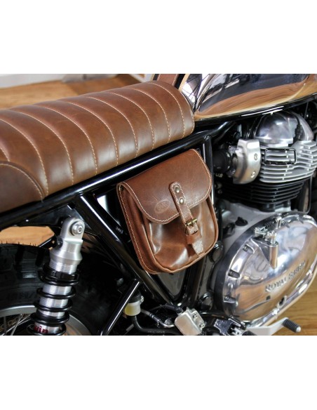 Sacoche latérale en cuir pour Royal Enfield 650 Interceptor / Continental GT