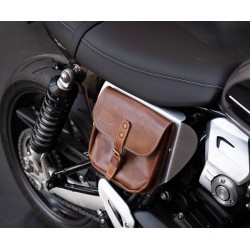 Bolso lateral de cuero para Triumph Thruxton 1200 / Speed ​​Twin por Baak 2