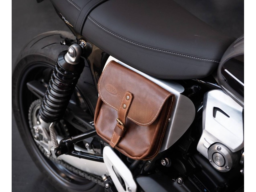 Borsa laterale in cuoio per Triumph Thruxton 1200 / Speed Twin by BAAK