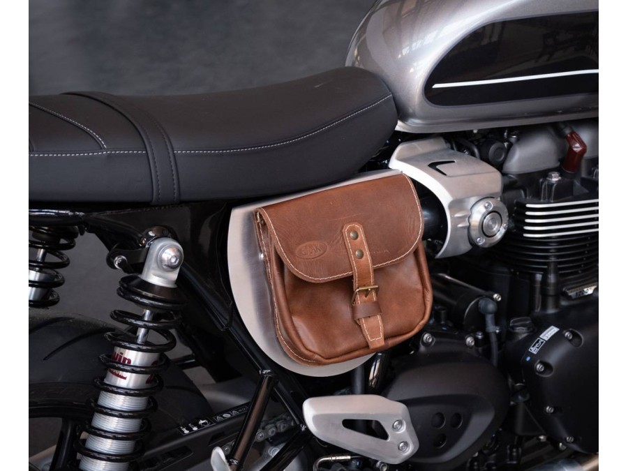 Bolsa lateral de cuero para Triumph Thruxton 1200 / Speed Twin por BAAK