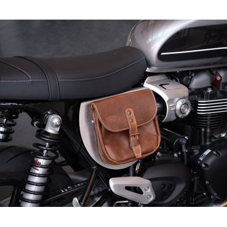 Bolso lateral de cuero para Triumph Thruxton 1200 / Speed ​​Twin por Baak