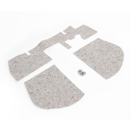 Beige and brown leather carpets kit for Austin Mini (1967-2000) by BAAK