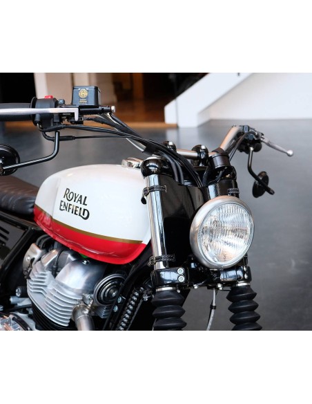 Plaque phare Bates à colliers cuir Royal Enfield 650 Interceptor / Continental GT