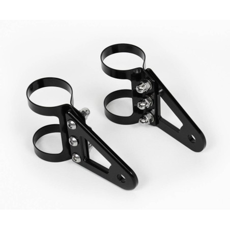 BAAK black aluminium headlight brackets for motorcycles