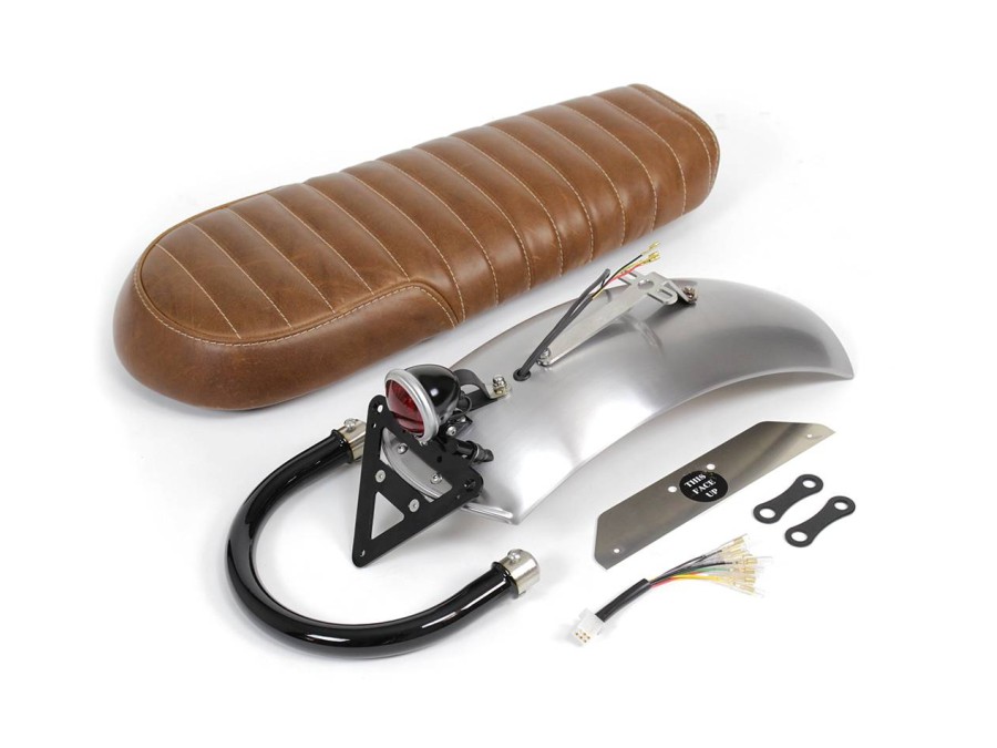 Short leather seat kit for Royal Enfield 650 Interceptor / Continental GT