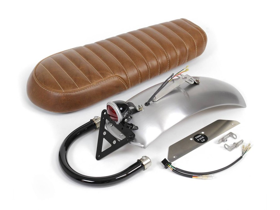 Kit asiento corto en cuero para Royal Enfield 650 Interceptor / Continental GT