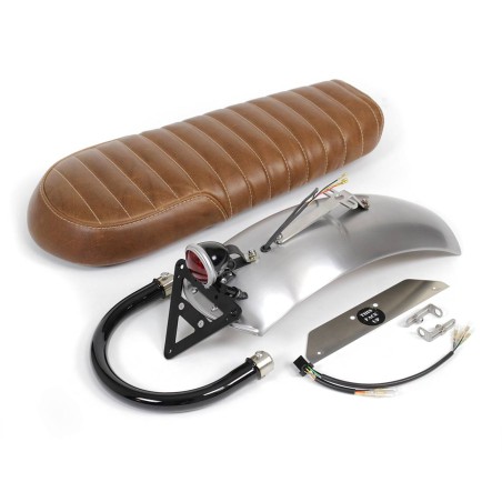 Kit asiento corto en cuero para Royal Enfield 650 Interceptor / Continental GT