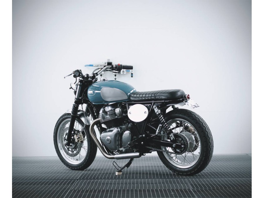 Kurzer Sitzbank-Kit aus vollnarbigem Leder für Royal Enfield 650 Interceptor / Continental GT