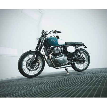 Kit sella corta in cuoio pieno fiore per Royal Enfield 650 Interceptor / Continental GT