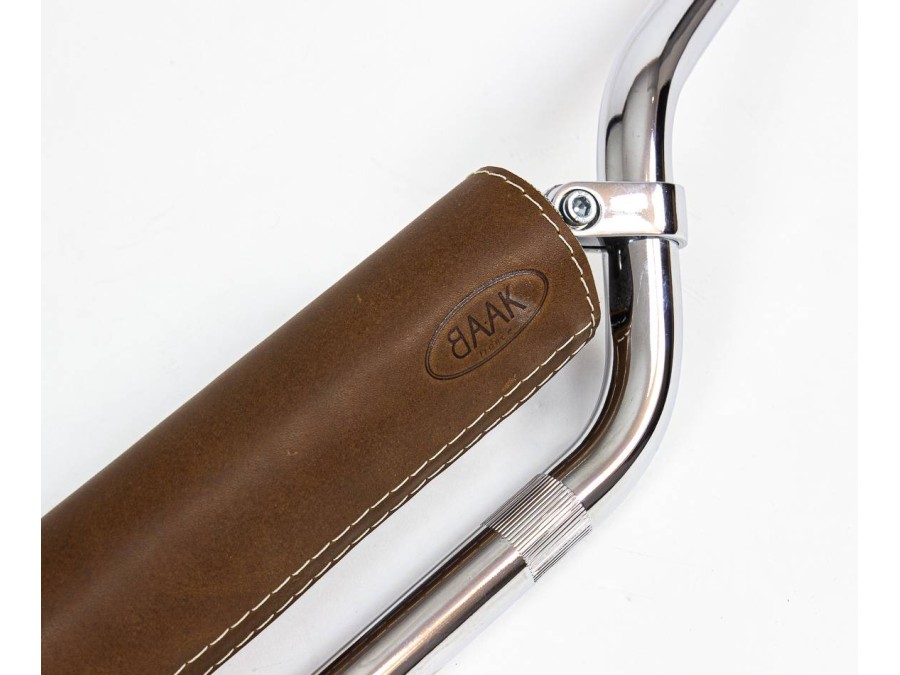 Leder-Lenkerpolster (schwarz, braun, gold, rot) für Motorrad