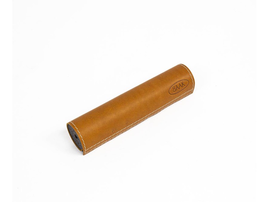 Leder-Lenkerpolster (schwarz, braun, gold, rot) für Motorrad