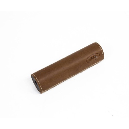 Mousse de guidon en cuero (negro, marrón, gold, rojo) para moto