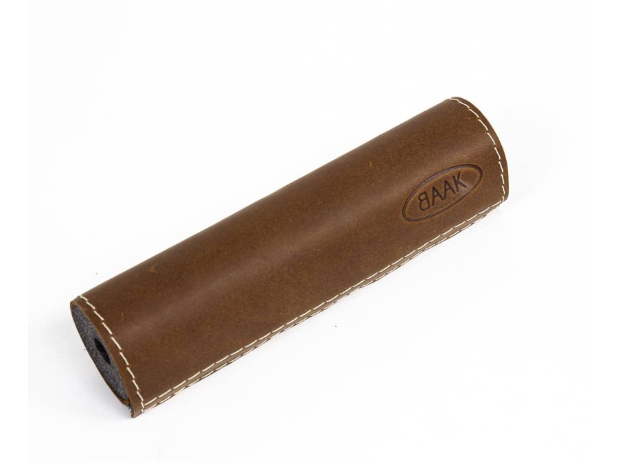 Leder-Lenkerpolster (schwarz, braun, gold, rot) für Motorrad