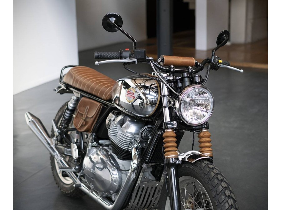 Leder -Lenkermousse (schwarz, braun, gold, rot) für Motorräder