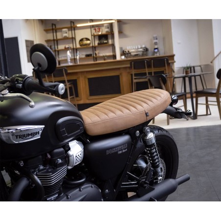 Sitzbank flach aus Leder für Triumph (ab 2016)