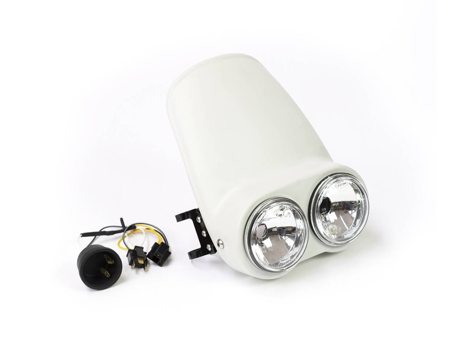 Trail headlight plate for dual optics motorcycle in fiberglass - BAAK