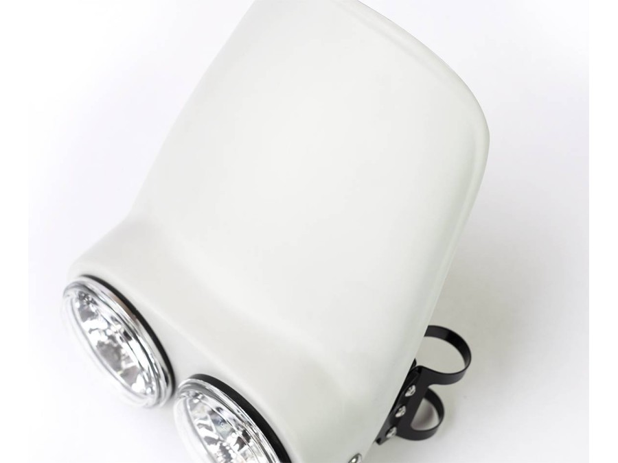 Trail headlight plate for dual optics motorcycle in fiberglass - BAAK