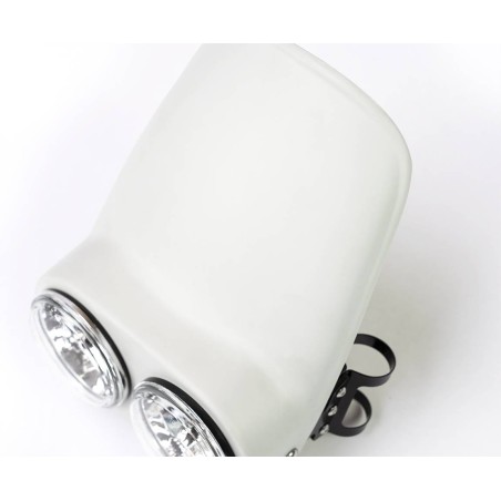 Placa Trail para faro de doble óptica para moto en fibra - BAAK