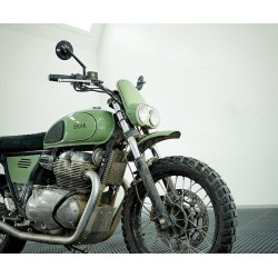 Scheinwerfer-Tafel mit doppelten Leuchten für Motorrad aus Faser - BAAK 2