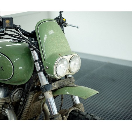 Placa de senderos insignia óptica doble para motocicleta de fibra - Baak