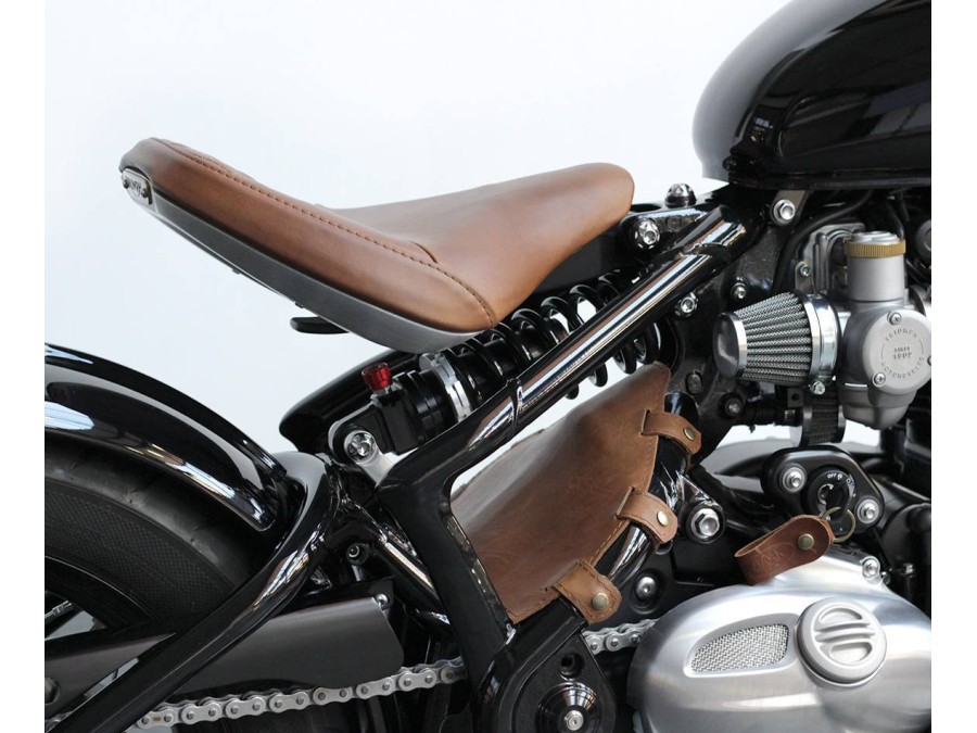Kabelabdeckung aus Leder zur Entfernung des Luftfilterkastens bei Triumph Bobber (2017-...)