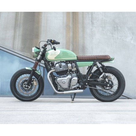 Kit sella corta in cuoio pieno fiore per Royal Enfield 650 Interceptor / Continental GT