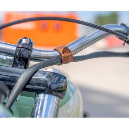 Leather cable guides