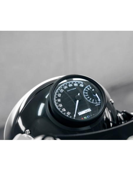 Classic headlight / integrated Daytona speedometer for Royal Enfield 650 Interceptor / Continental GT