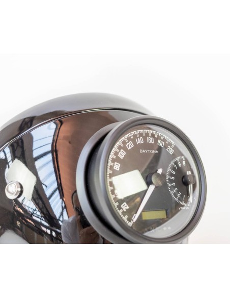 BAAK | Scheinwerfer Classic mit großem integrierten Daytona-Tachometer für RE 650