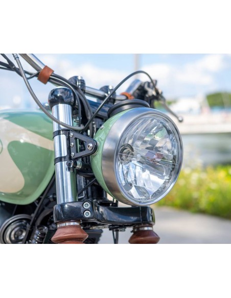 BAAK | Scheinwerfer Classic mit großem integrierten Daytona-Tachometer für RE 650