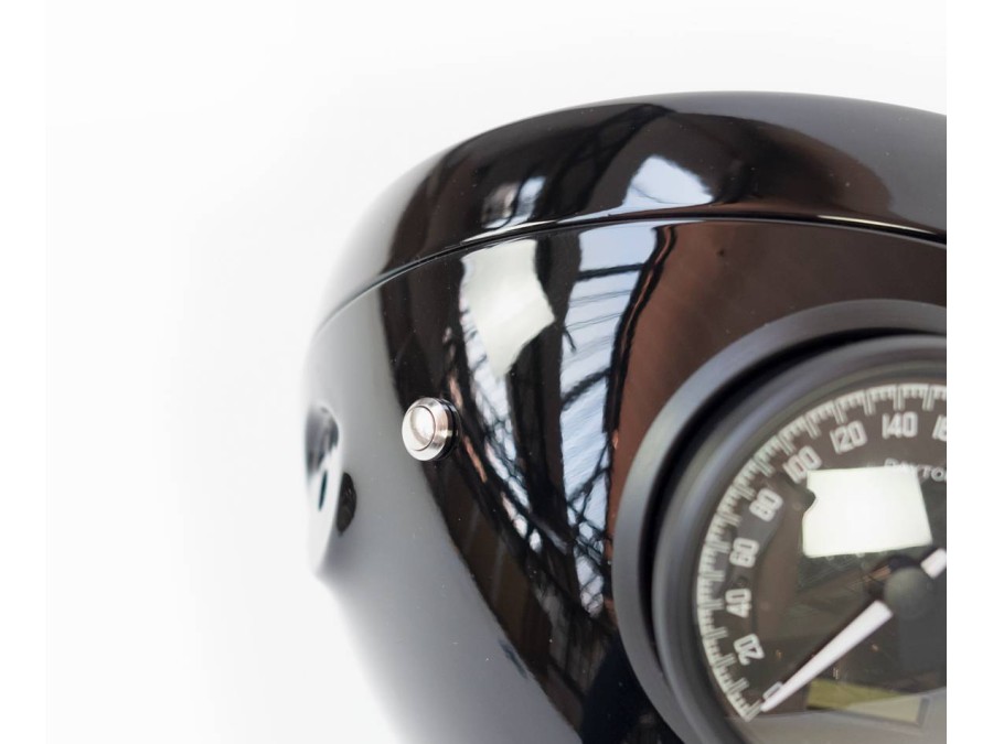 BAAK | Scheinwerfer Classic mit großem integrierten Daytona-Tachometer für RE 650