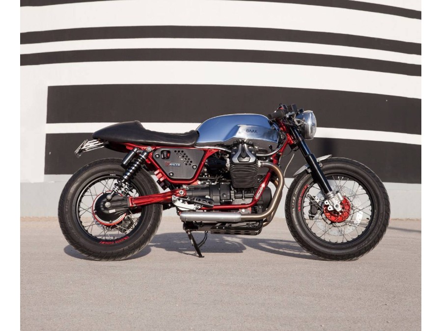 Rennsportleder -Sattel für Moto Guzzi V7