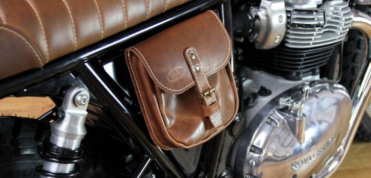 Side leather saddlebag Royal Enfield 650 Interceptor
