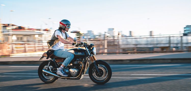 Triumph Thruxton 1200 shot by Julien Demaugé-Bost in LYON, France.