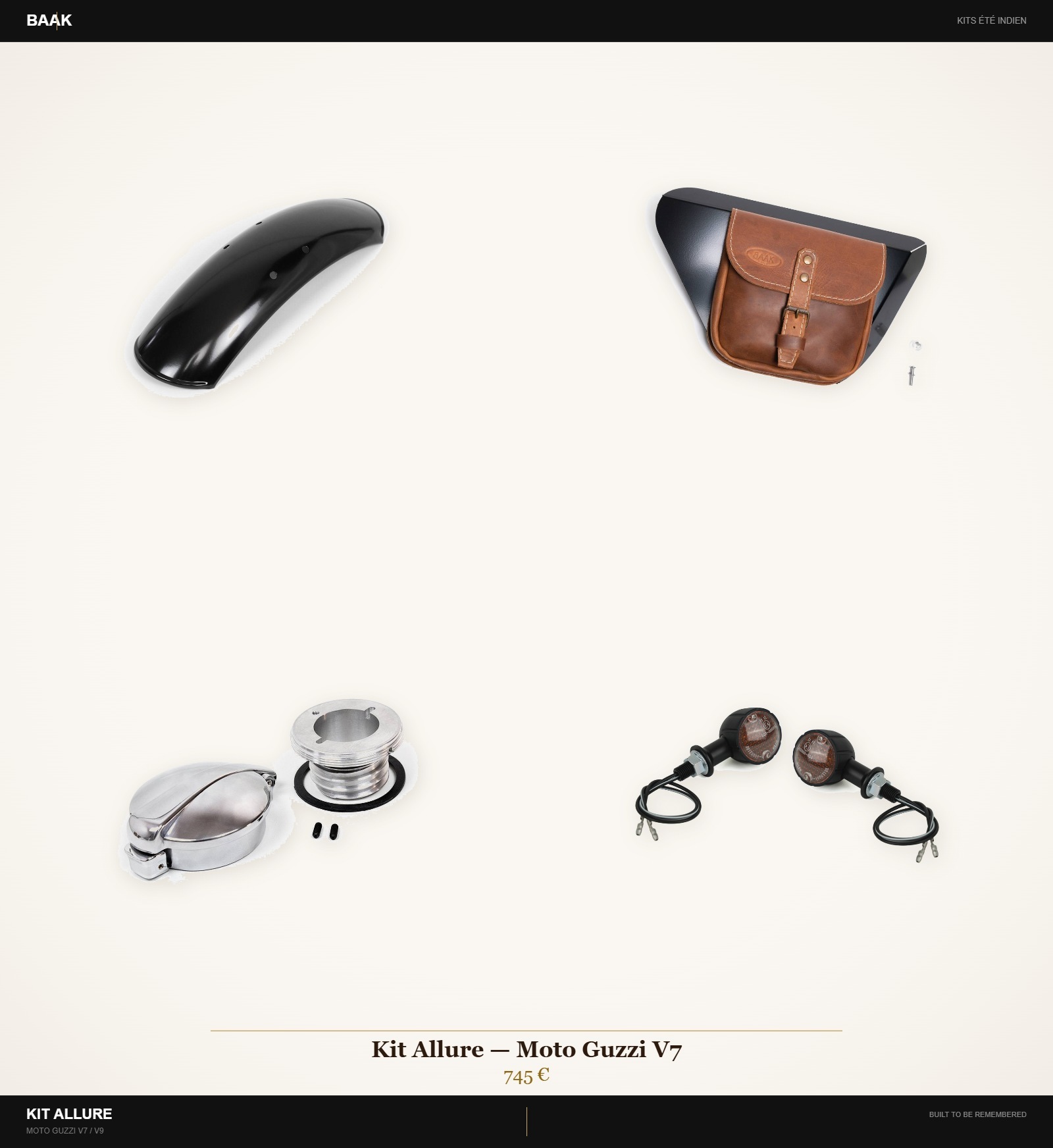 Kit Allure Moto Guzzi V7 — BAAK Été Indien 2026