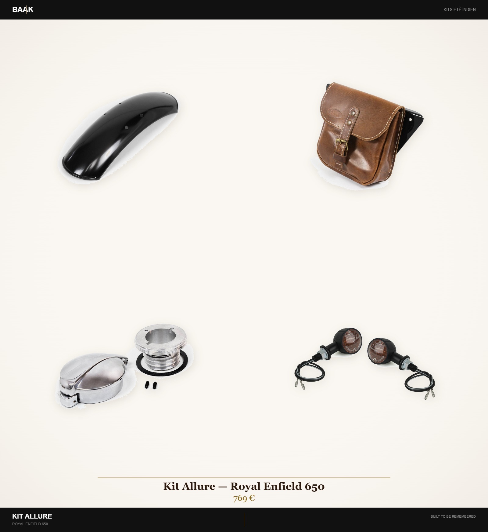 Kit Allure Royal Enfield 650 — BAAK Été Indien 2026