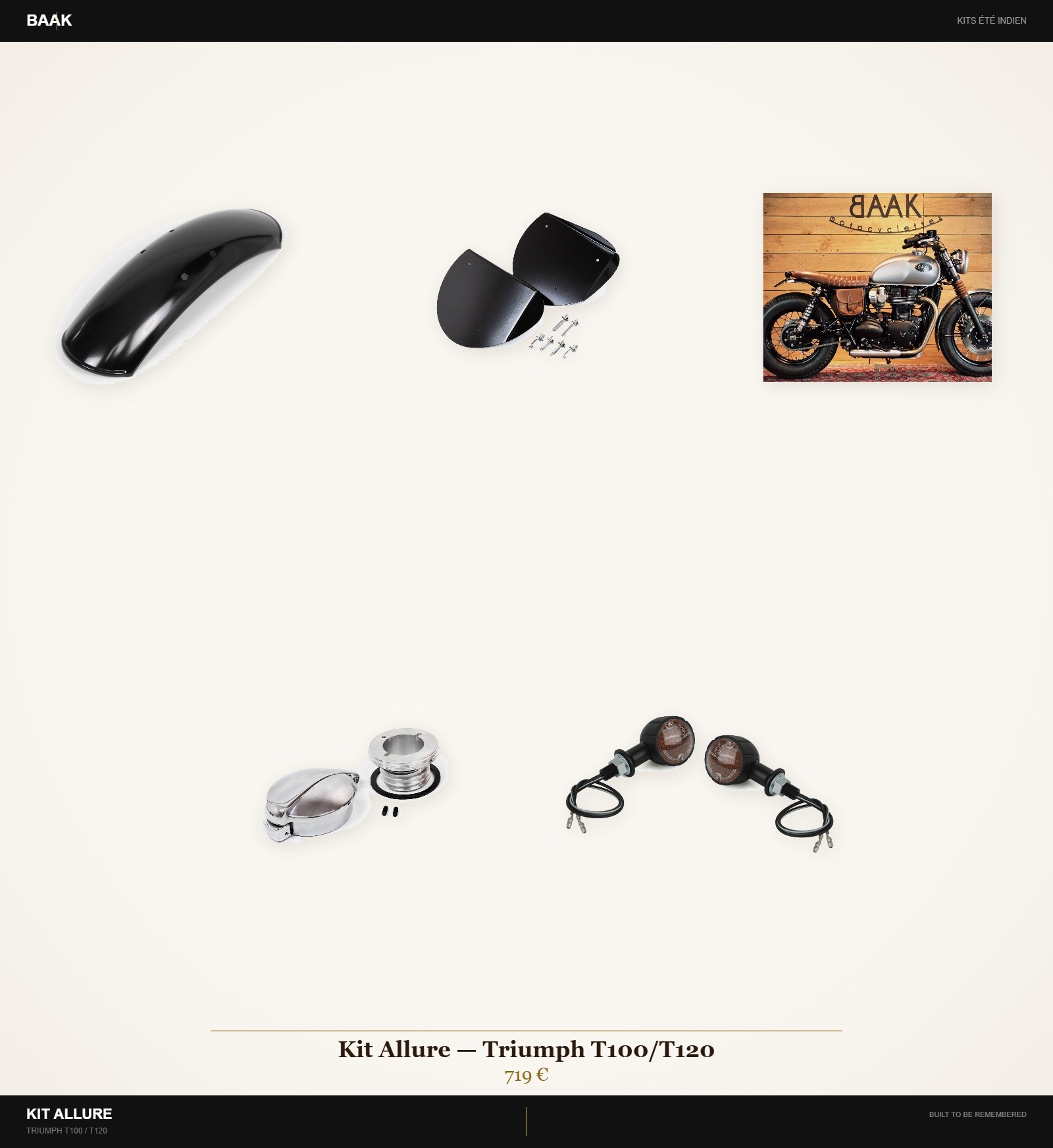 Kit Allure Triumph T100 T120 — BAAK Été Indien 2026