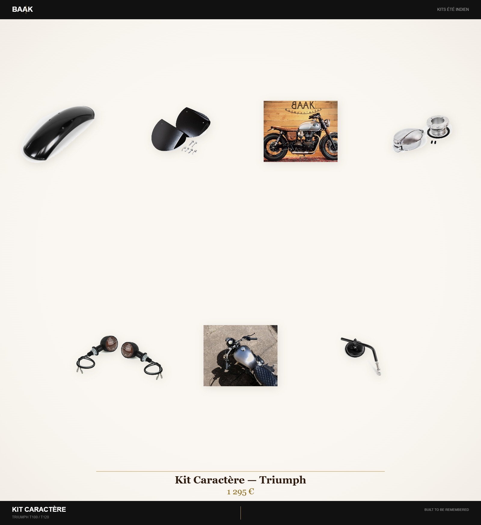 Kit Caractère Triumph T100 T120 — BAAK Été Indien 2026