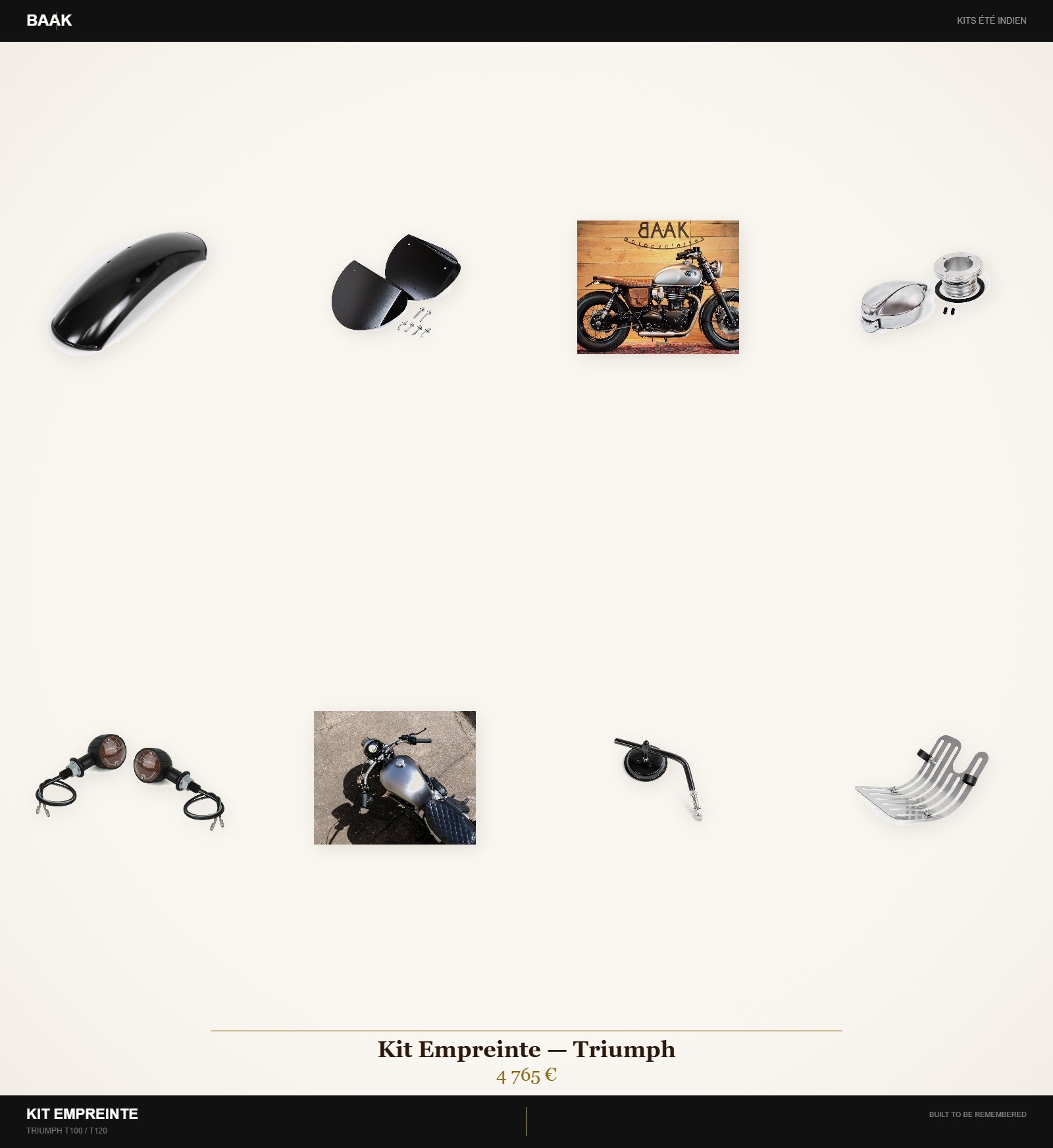 Kit Empreinte Triumph T100 T120 — BAAK Été Indien 2026